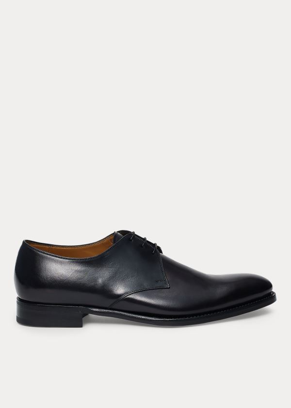 Tenis Oxford Ralph Lauren Hombre Negros - Dalvin Calfskin - LNSRH4761